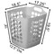 Flexible Plastic Laundry Basket - Square Storage Hamper with Side Handles for Easy Carrying - Versatile Organizer for Laundry, and Household Storage
